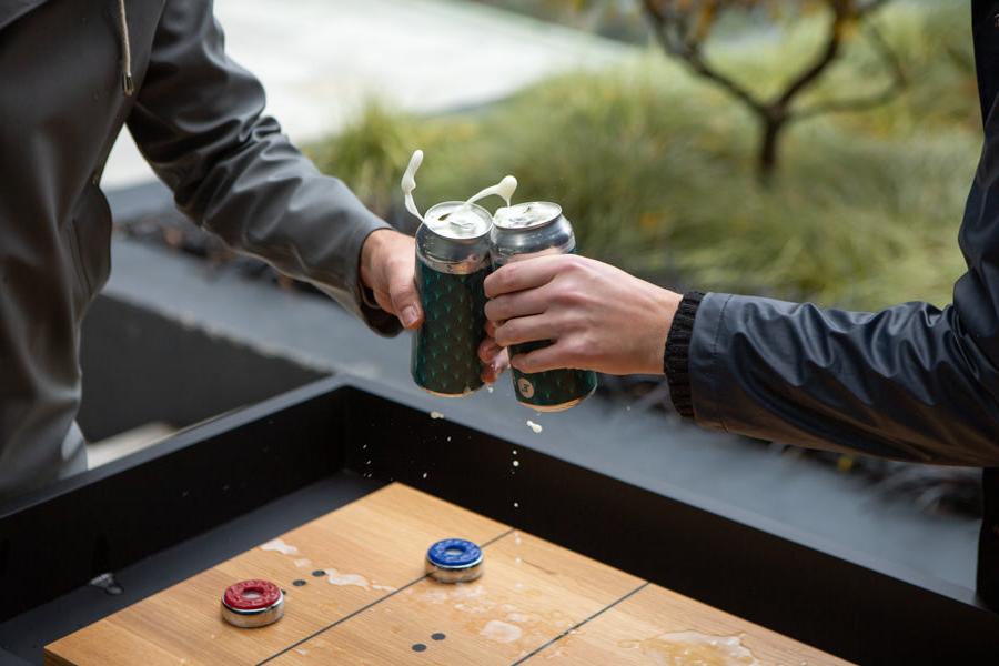 outside shuffleboard table